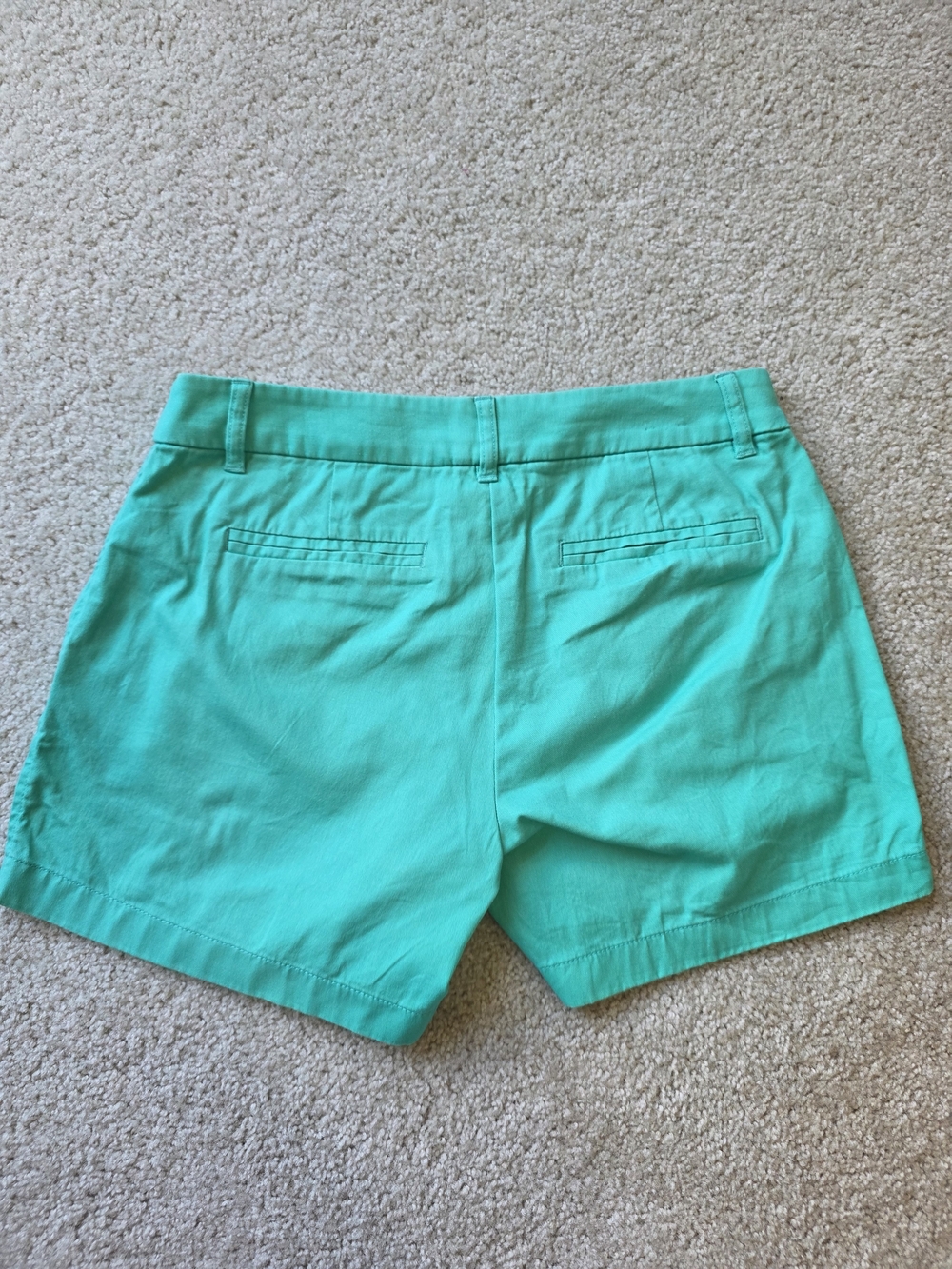 J. Crew Cotton Teal Aqua Chino Bermuda Shorts Size 4 - Picture 3 of 9